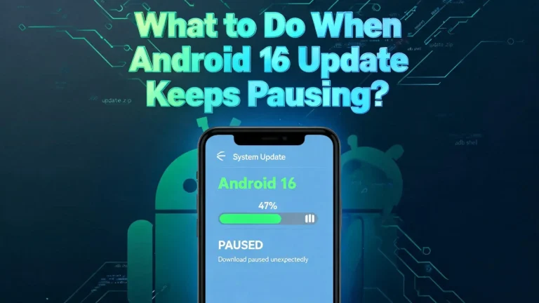 What to Do When Android 16 Update Keeps Pausing?