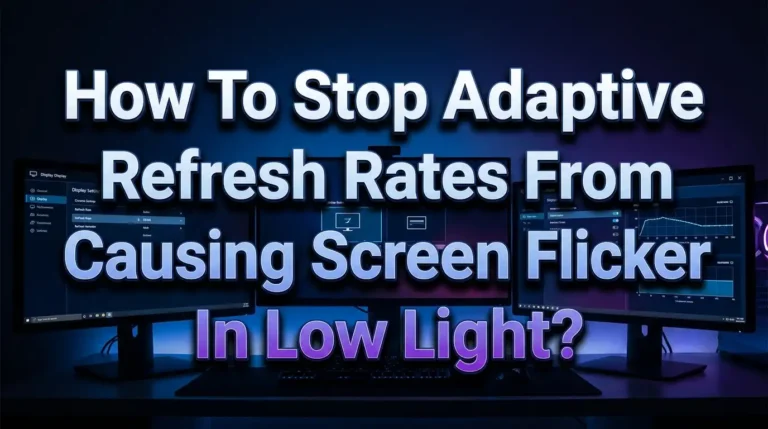 How To Stop Adaptive Refresh Rates From Causing Screen Flicker In Low Light?