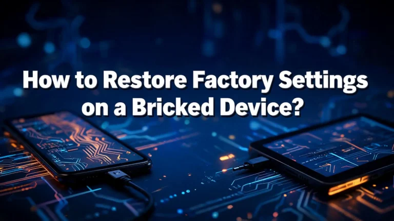 How to Restore Factory Settings on a Bricked Device?
