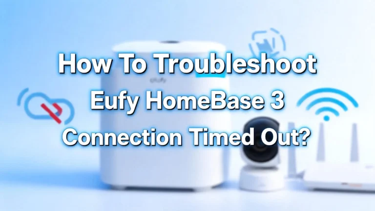 How To Troubleshoot Eufy HomeBase 3 Connection Timed Out?