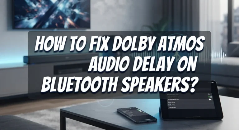 How To Fix Dolby Atmos Audio Delay On Bluetooth Speakers?