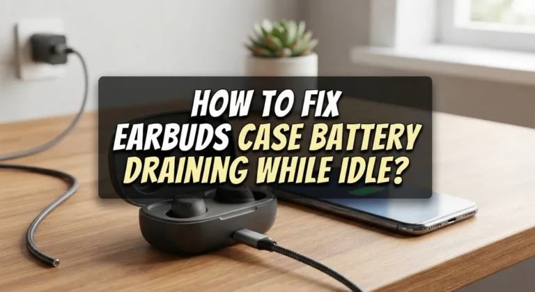 How To Fix Earbuds Case Battery Draining While Idle?
