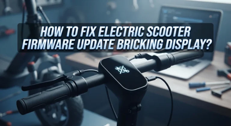 How To Fix Electric Scooter Firmware Update Bricking Display?