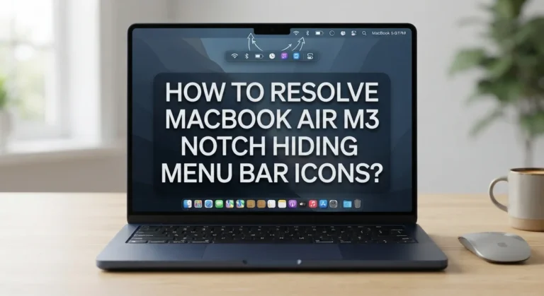 How To Resolve MacBook Air M3 Notch Hiding Menu Bar Icons?