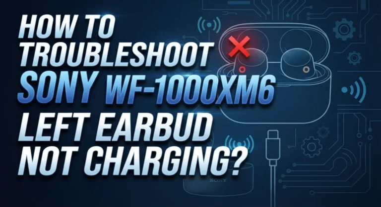 How To Troubleshoot Sony WF-1000XM6 Left Earbud Not Charging?